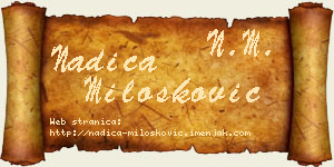 Nadica Milošković vizit kartica